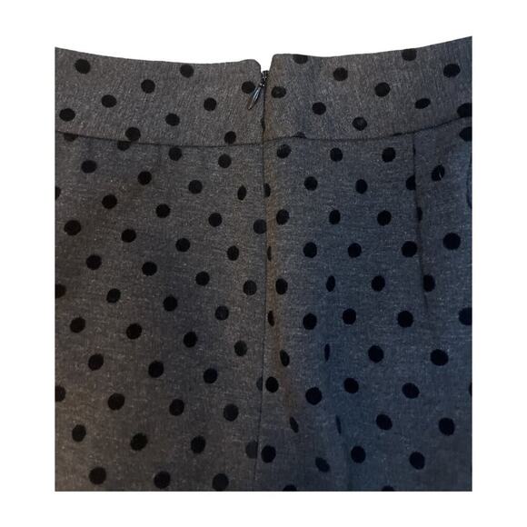 White House Black Market Skirt Womens Size 4 Gray Polka Dot Pencil Knee Length - Picture 8 of 8